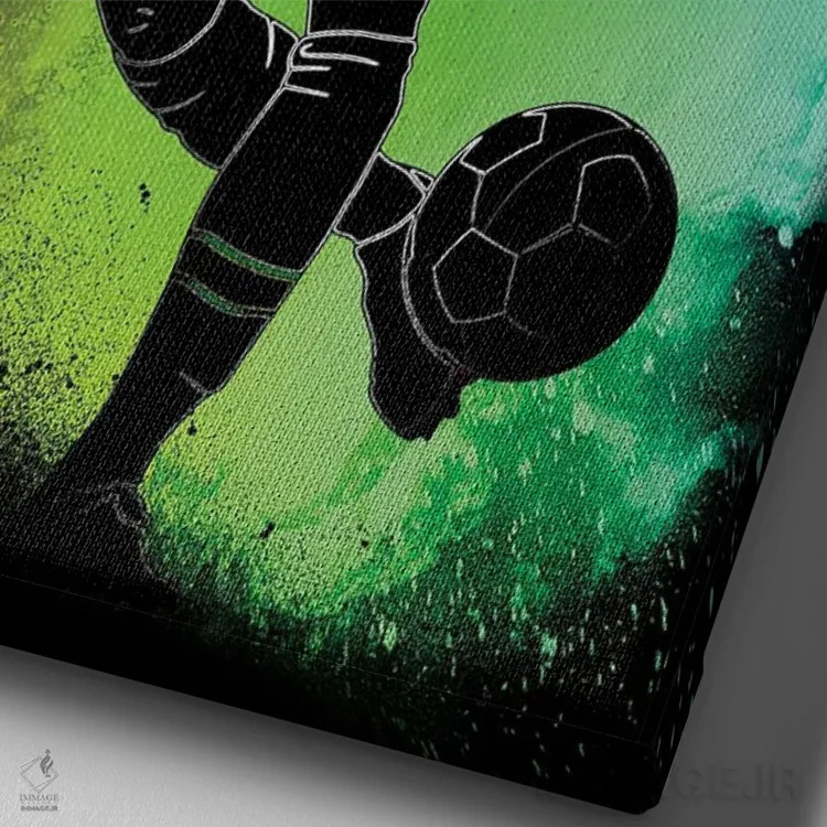 تابلو دکوراتیو روح نی اثر دانی آرت - نمای نزدیک بافت بوم