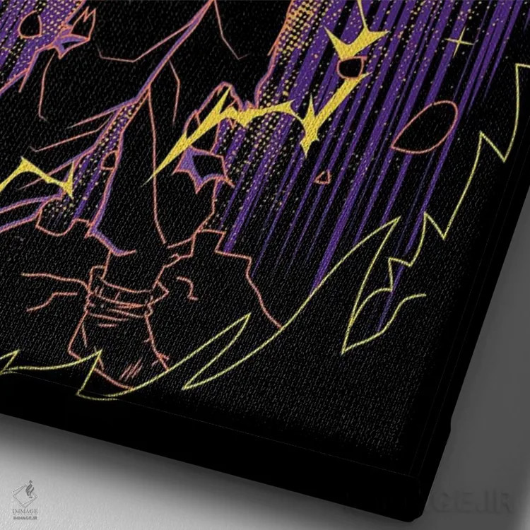 تابلو دکوراتیو سایه پسر اثر دانی آرت - نمای نزدیک بافت بوم