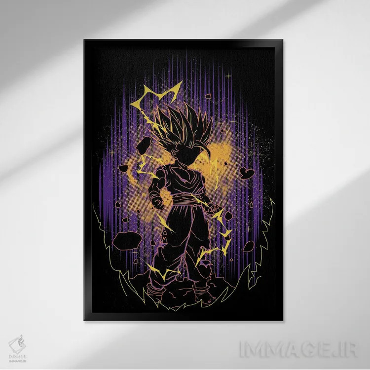 تابلو دکوراتیو سایه پسر اثر دانی آرت - نمای قابدار مشکی