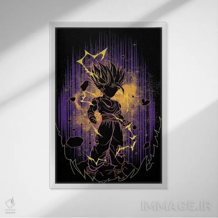 تابلو دکوراتیو سایه پسر اثر دانی آرت - نمای قابدار سفید