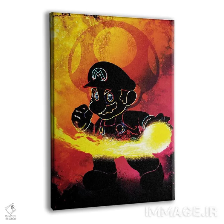 تابلو دکوراتیو روح لوله کش قرمز اثر دانی آرت - نمای پرسپکتیو محصول