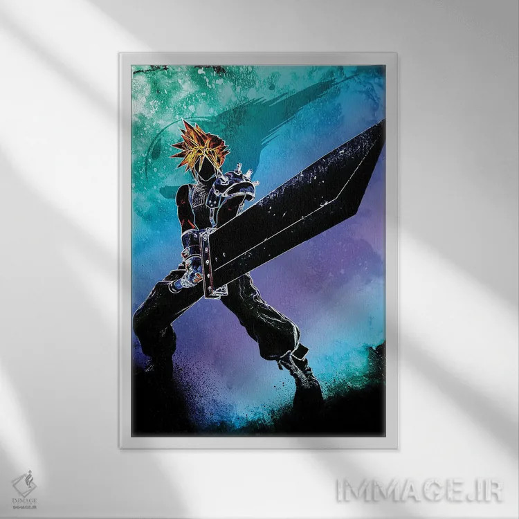 تابلو دکوراتیو روح سرباز سابق اثر دانی آرت - نمای قابدار سفید