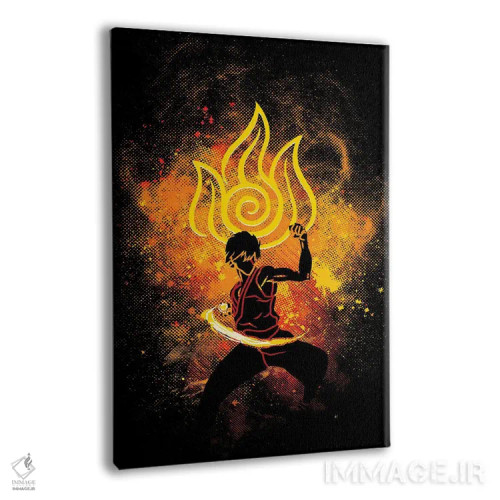 تابلو دکوراتیو هنر آتش اثر دانی آرت - نمای پرسپکتیو محصول