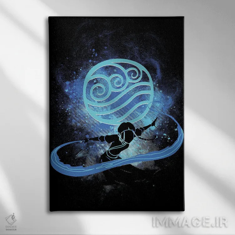 تابلو دکوراتیو هنر خواهر آب اثر دانی آرت - نمای روبهرو روی دیوار