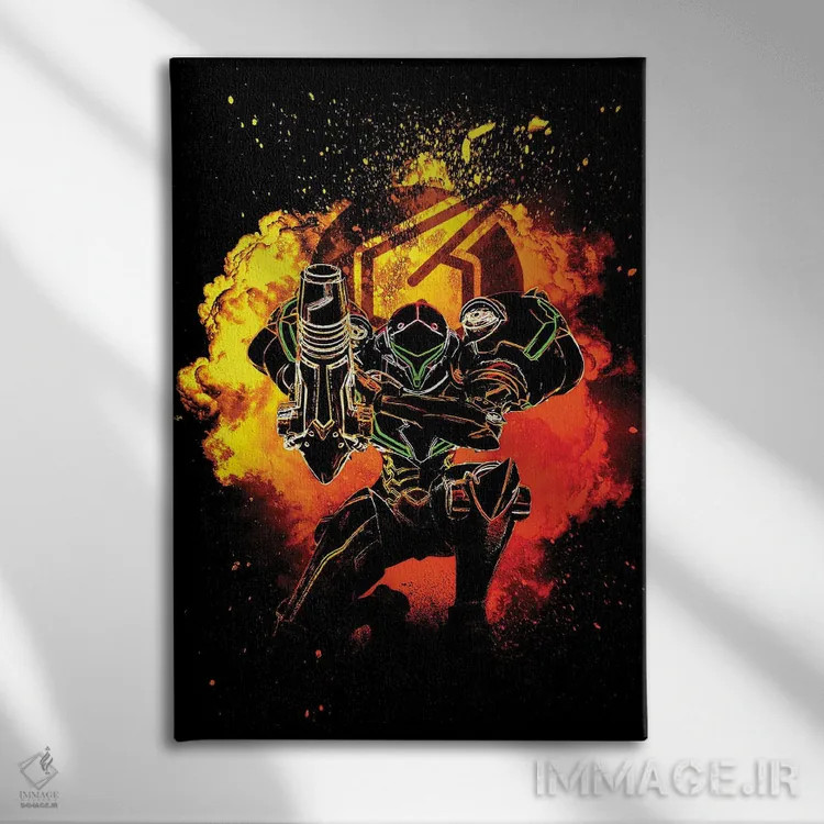 تابلو دکوراتیو روح شکارچی فضایی اثر دانی آرت - نمای روبهرو روی دیوار