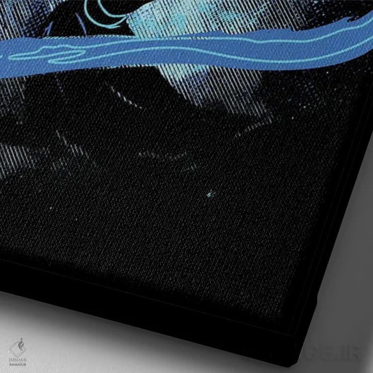 تابلو دکوراتیو هنر خواهر آب اثر دانی آرت - نمای نزدیک بافت بوم