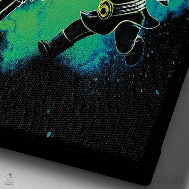 تابلو دکوراتیو روح باد اثر دانی آرت - نمای نزدیک بافت بوم