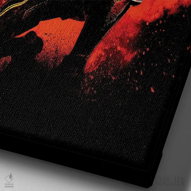 تابلو دکوراتیو روح شکارچی فضایی اثر دانی آرت - نمای نزدیک بافت بوم