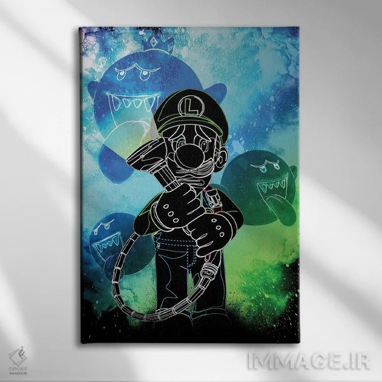 تابلو دکوراتیو روح شکارچی ارواح اثر دانی آرت - نمای روبهرو روی دیوار