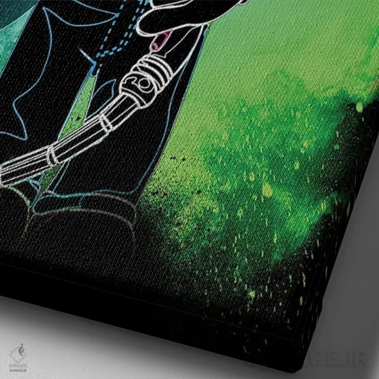 تابلو دکوراتیو روح شکارچی ارواح اثر دانی آرت - نمای نزدیک بافت بوم