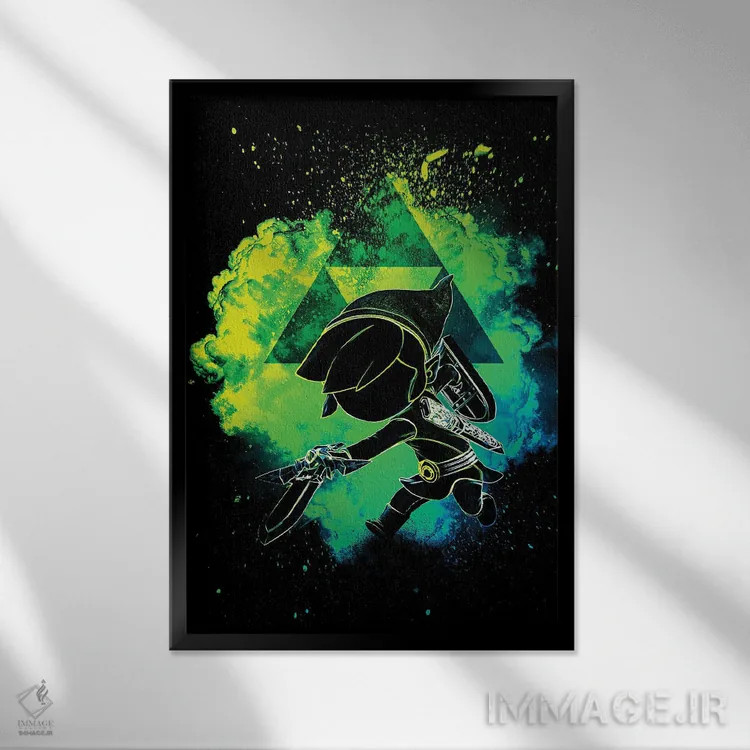 تابلو دکوراتیو روح باد اثر دانی آرت - نمای قابدار مشکی