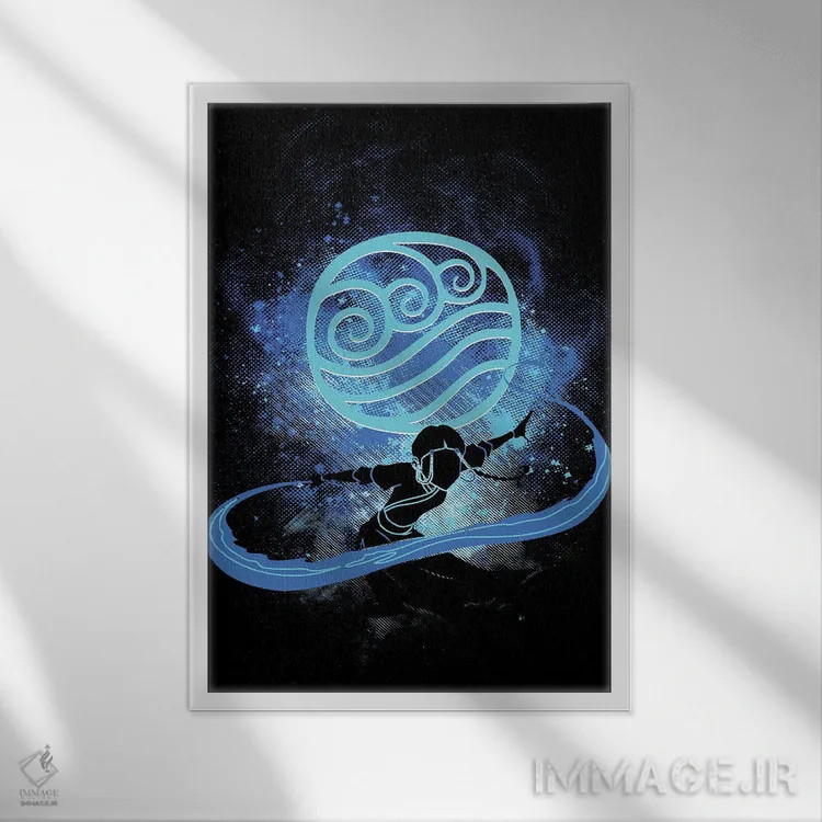 تابلو دکوراتیو هنر خواهر آب اثر دانی آرت - نمای قابدار سفید