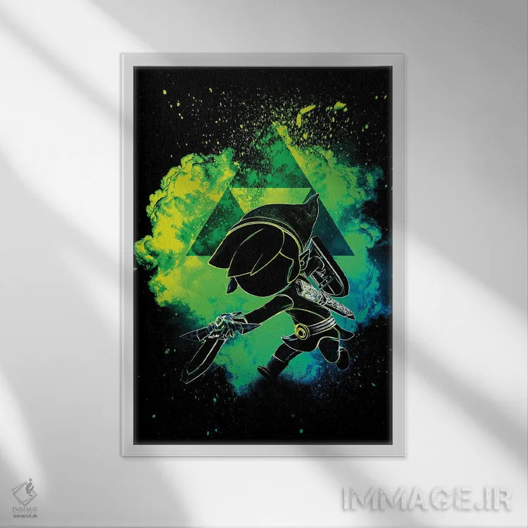 تابلو دکوراتیو روح باد اثر دانی آرت - نمای قابدار سفید