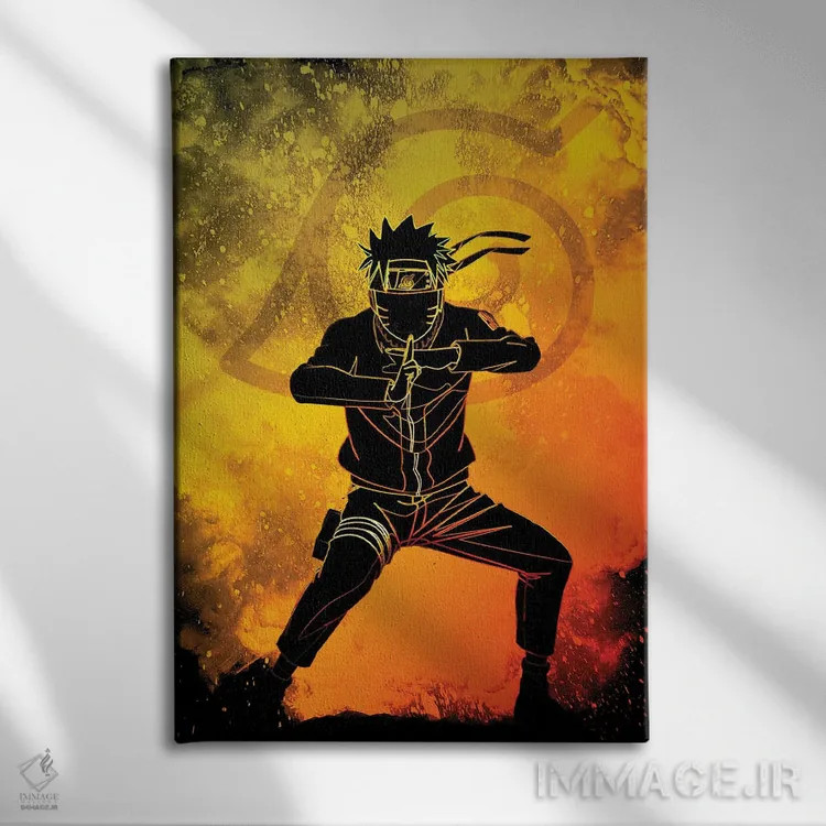 تابلو دکوراتیو روح نینجا اثر دانی آرت - نمای روبهرو روی دیوار