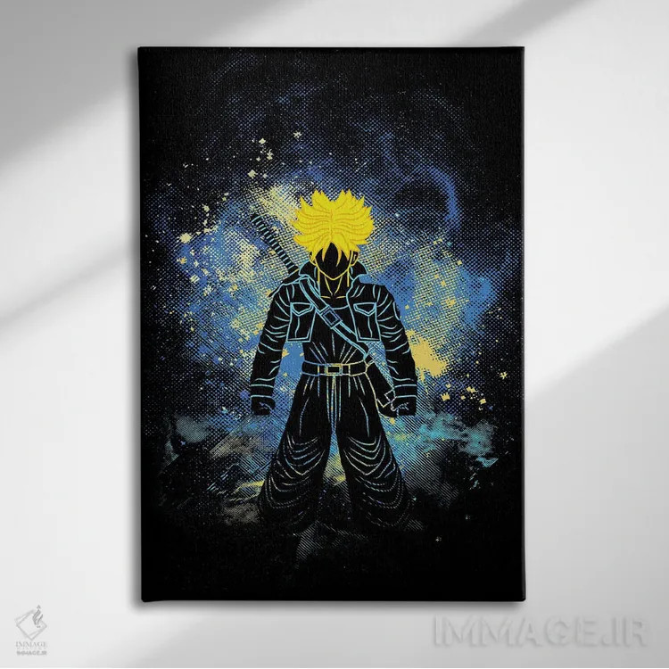 تابلو دکوراتیو هنر پسر آینده اثر دانی آرت - نمای روبهرو روی دیوار