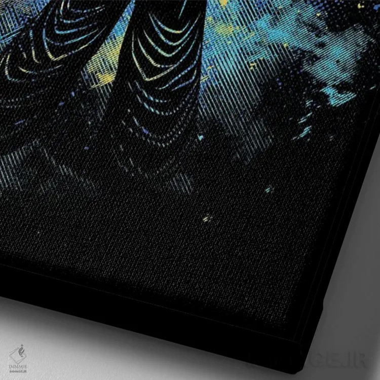 تابلو دکوراتیو هنر پسر آینده اثر دانی آرت - نمای نزدیک بافت بوم