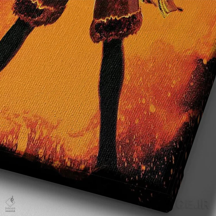 تابلو دکوراتیو روح دزد دریایی اثر دانی آرت - نمای نزدیک بافت بوم