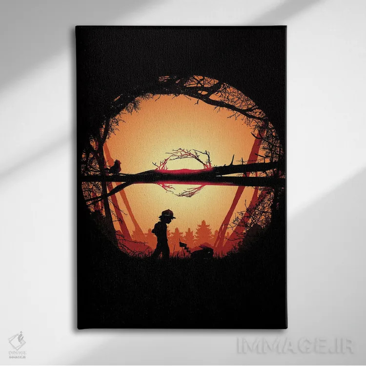 تابلو دکوراتیو پوکیتری اثر دانی آرت - نمای روبهرو روی دیوار