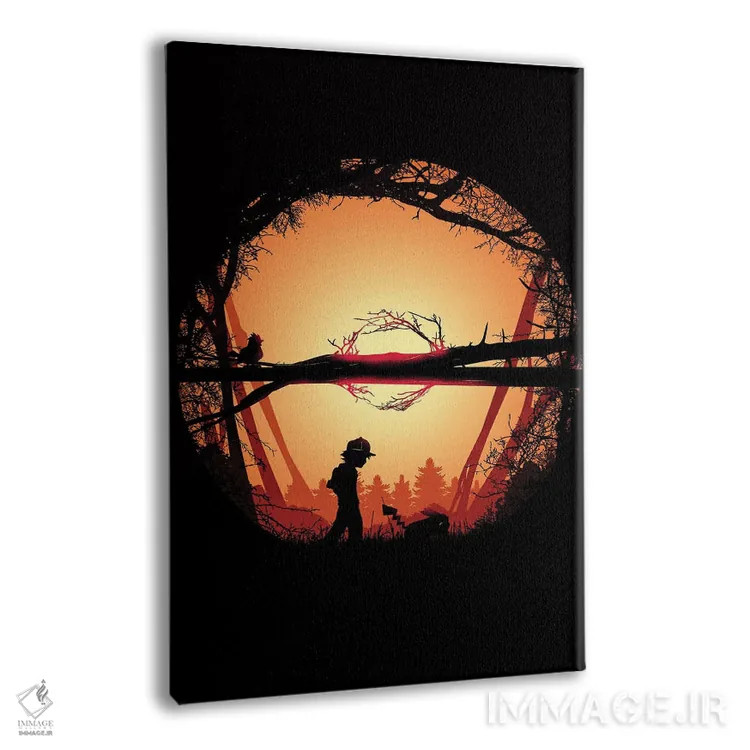 تابلو دکوراتیو پوکیتری اثر دانی آرت - نمای پرسپکتیو محصول