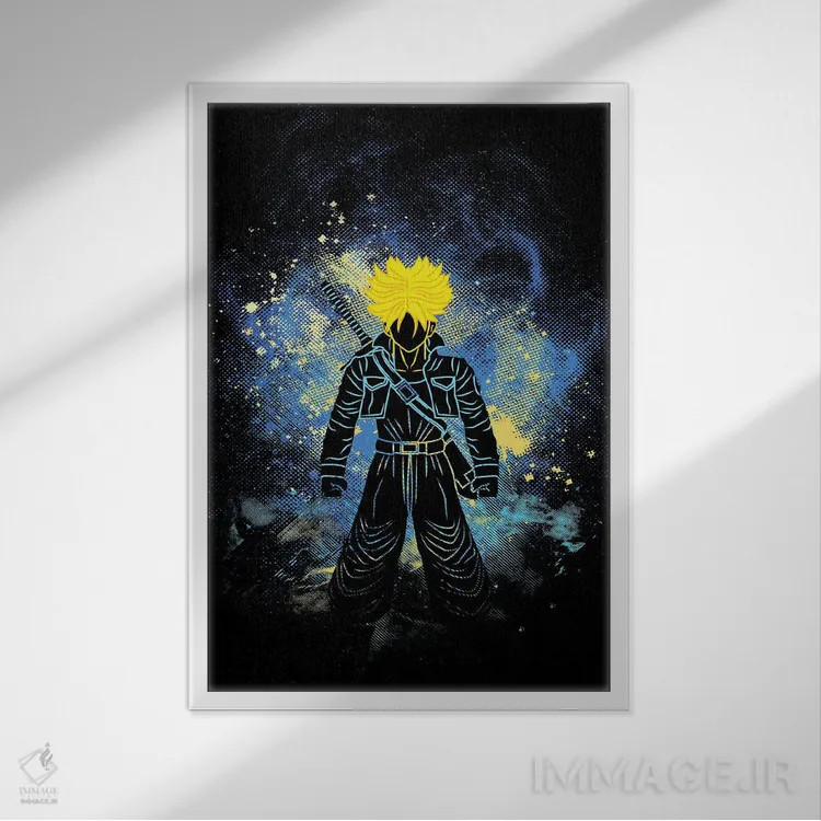 تابلو دکوراتیو هنر پسر آینده اثر دانی آرت - نمای قابدار سفید