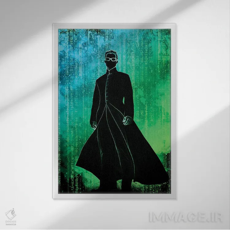 تابلو دکوراتیو روح یکتای بی همتا اثر دانی آرت - نمای قابدار سفید