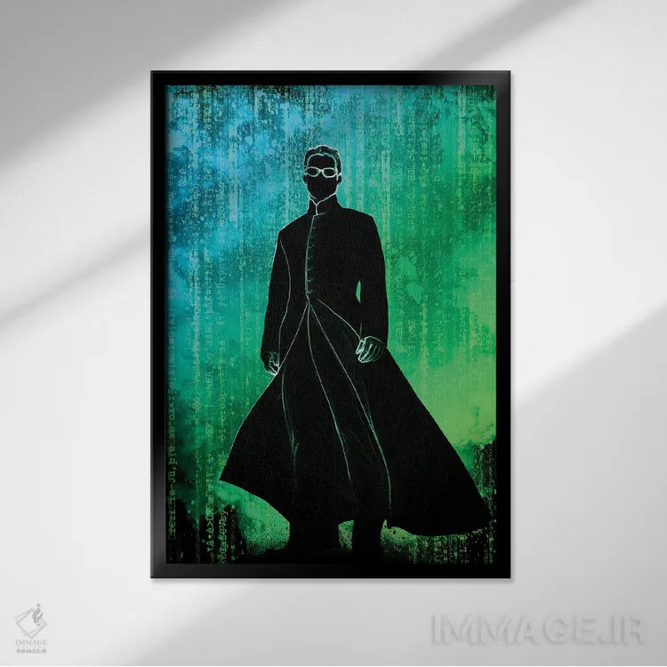 تابلو دکوراتیو روح یکتای بی همتا اثر دانی آرت - نمای قابدار مشکی