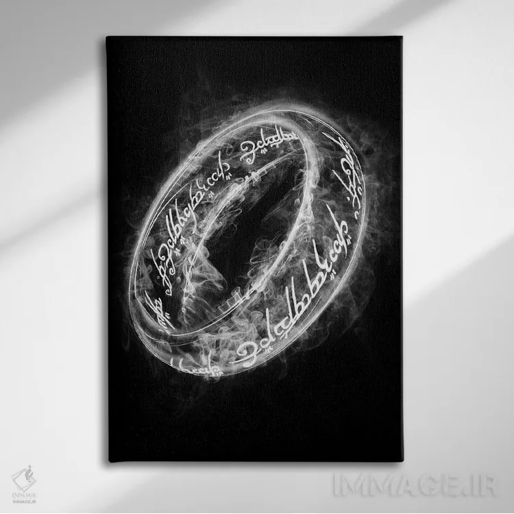 تابلو دکوراتیو حلقه دودی اثر دانی آرت - نمای روبهرو روی دیوار