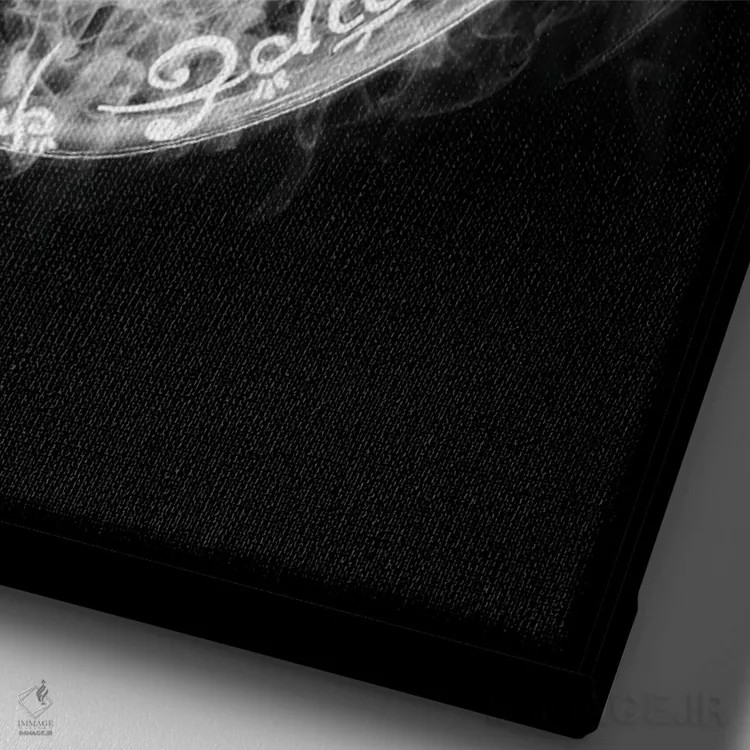 تابلو دکوراتیو حلقه دودی اثر دانی آرت - نمای نزدیک بافت بوم