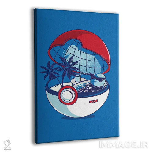 تابلو دکوراتیو خانه پوکه آبی اثر دانی آرت - نمای پرسپکتیو محصول