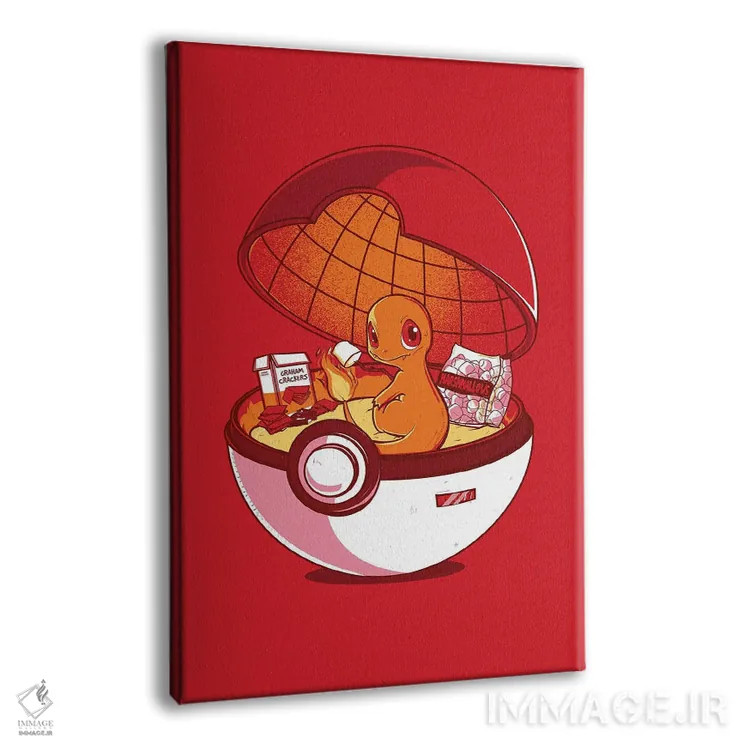 تابلو دکوراتیو خانه پوکه قرمز اثر دانی آرت - نمای پرسپکتیو محصول