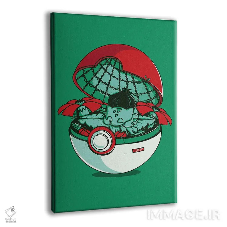 تابلو دکوراتیو خانه پوکه سبز اثر دانی آرت - نمای پرسپکتیو محصول