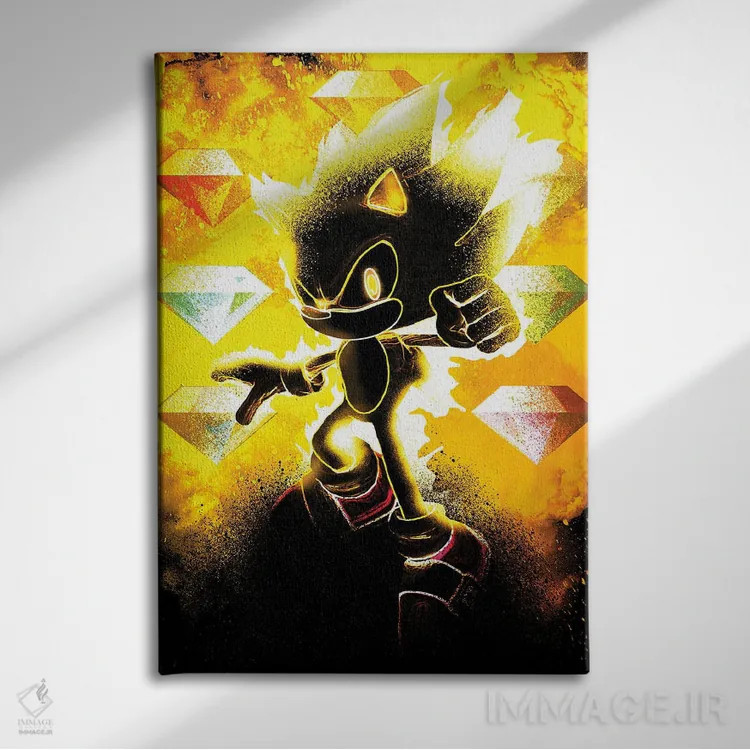 تابلو دکوراتیو روح جوجه تیغی طلایی اثر دانی آرت - نمای روبهرو روی دیوار