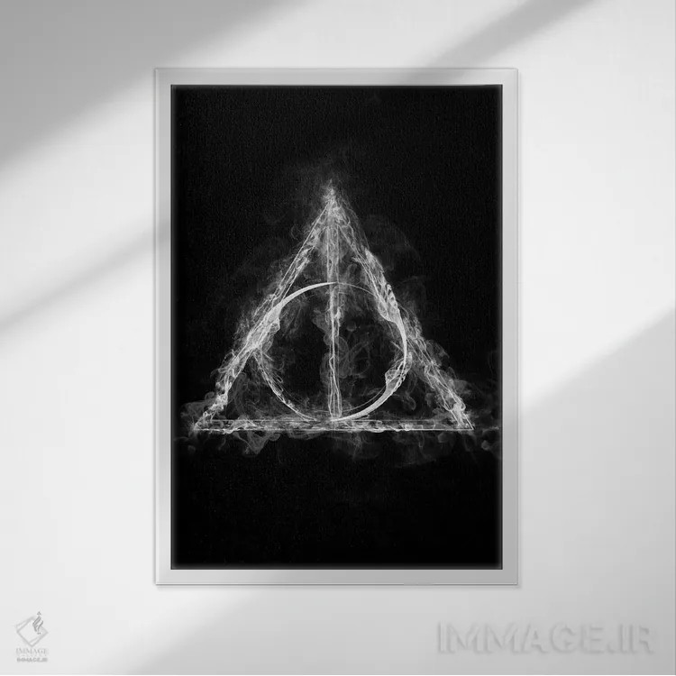 تابلو دکوراتیو جادوگر دودی اثر دانی آرت - نمای قابدار سفید