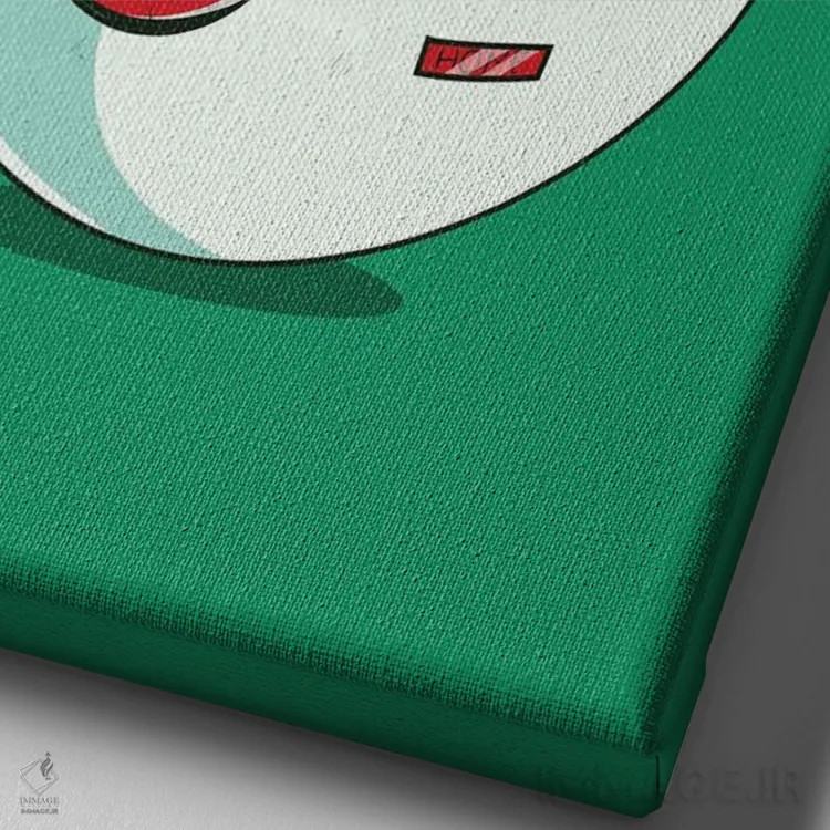 تابلو دکوراتیو خانه پوکه سبز اثر دانی آرت - نمای نزدیک بافت بوم