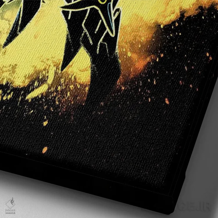 تابلو دکوراتیو روح اصل اثر دانی آرت - نمای نزدیک بافت بوم