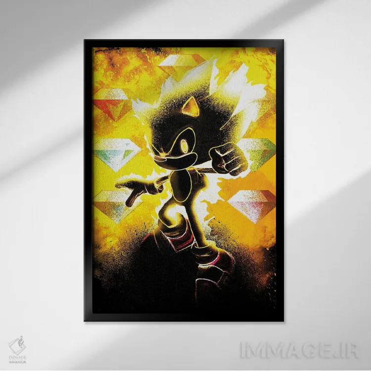 تابلو دکوراتیو روح جوجه تیغی طلایی اثر دانی آرت - نمای قابدار مشکی