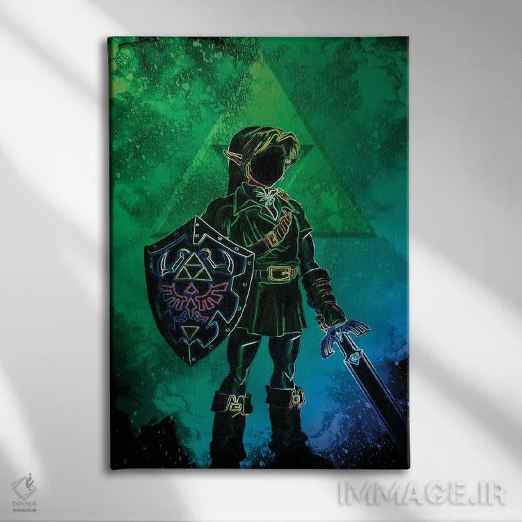 تابلو دکوراتیو روح قهرمان زمان اثر دانی آرت - نمای روبهرو روی دیوار
