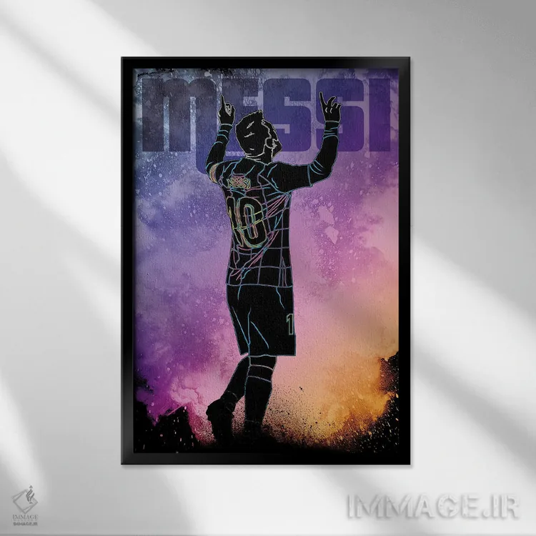 تابلو دکوراتیو روح پولگا اثر دانی آرت - نمای قابدار مشکی