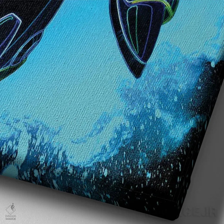 تابلو دکوراتیو روح ایکس اثر دانی آرت - نمای نزدیک بافت بوم