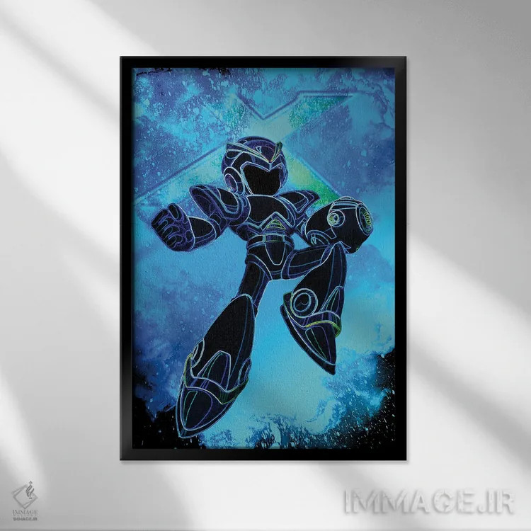 تابلو دکوراتیو روح ایکس اثر دانی آرت - نمای قابدار مشکی