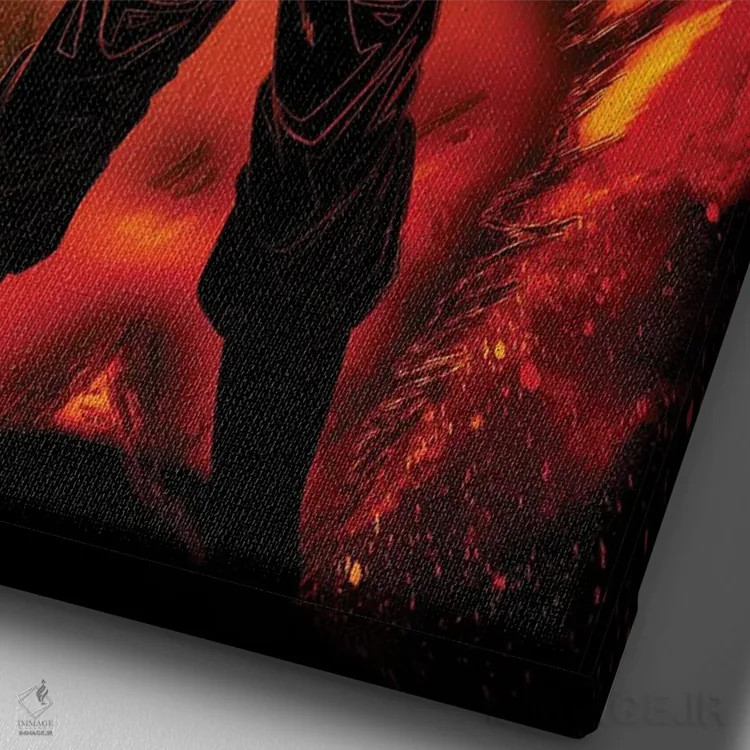 تابلو دکوراتیو روح سایان اثر دانی آرت - نمای نزدیک بافت بوم