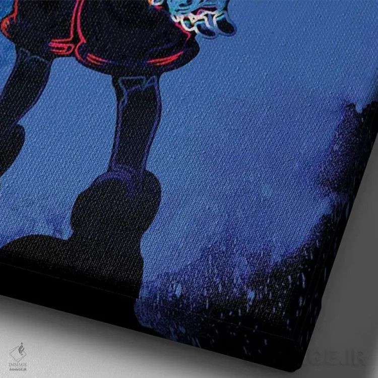 تابلو دکوراتیو روح پادشاهی اثر دانی آرت - نمای نزدیک بافت بوم