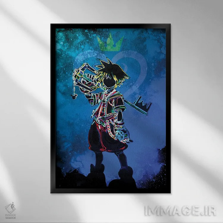 تابلو دکوراتیو روح پادشاهی اثر دانی آرت - نمای قابدار مشکی