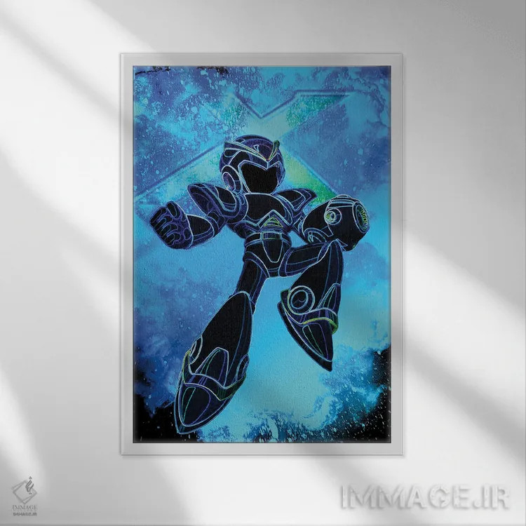 تابلو دکوراتیو روح ایکس اثر دانی آرت - نمای قابدار سفید