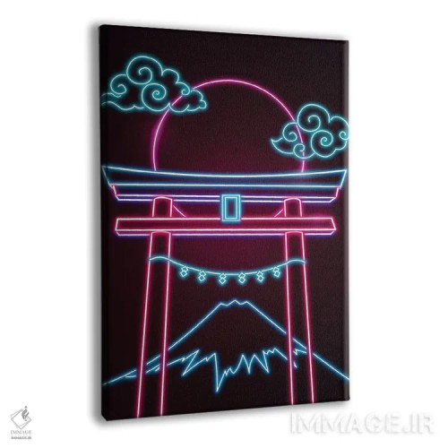 تابلو دکوراتیو توریی نئونی اثر دانی آرت - نمای پرسپکتیو محصول