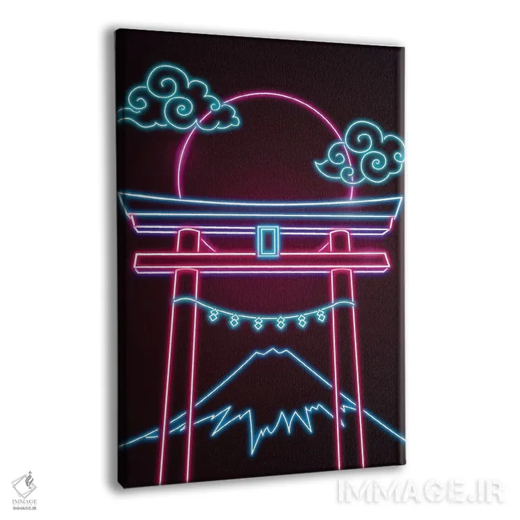 تابلو دکوراتیو توریی نئونی اثر دانی آرت - نمای پرسپکتیو محصول