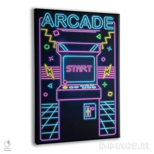 تابلو دکوراتیو آرکید نئونی اثر دانی آرت - نمای پرسپکتیو محصول