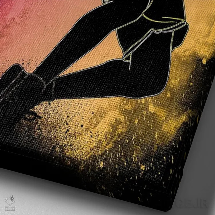 تابلو دکوراتیو روح کوبه اثر دانی آرت - نمای نزدیک بافت بوم