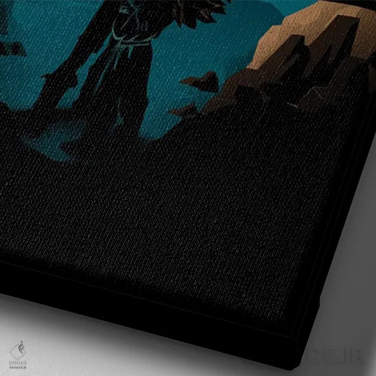 تابلو دکوراتیو فداکاری اثر دانی آرت - نمای نزدیک بافت بوم