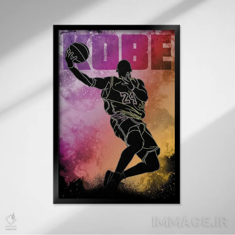 تابلو دکوراتیو روح کوبه اثر دانی آرت - نمای قابدار مشکی